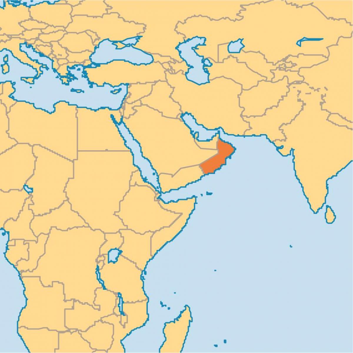 Oman kartan maailman kartta