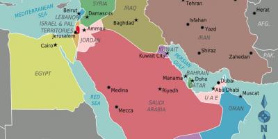Kartta Oman lähi-idän kartta