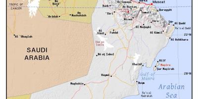 Kartta Oman poliittisen