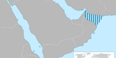 Persianlahden Omanin kartta